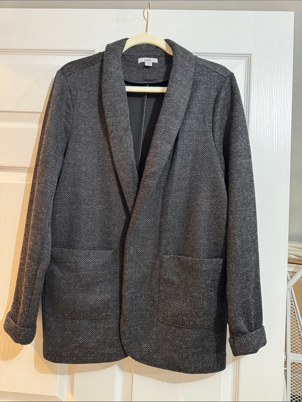 croft & barrow Charcoal Shawl-Collar Blazer